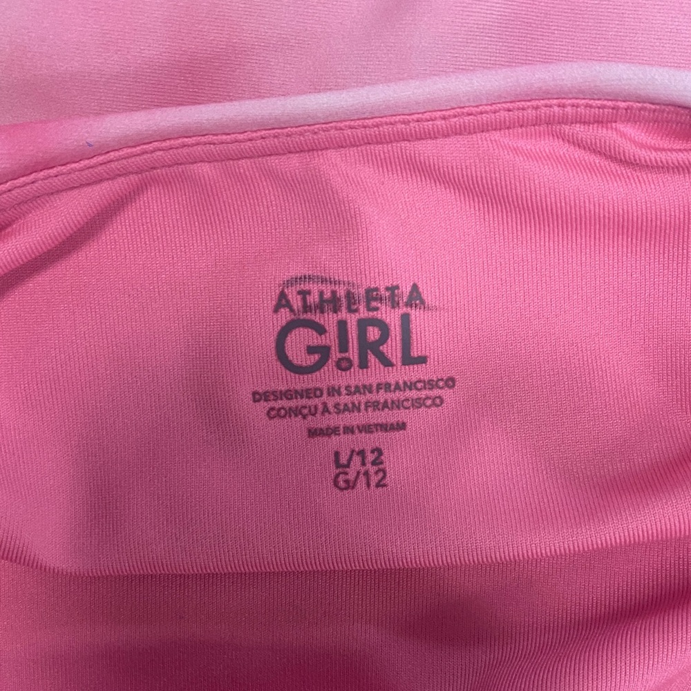 Athleta Kids Pink and White Swim One Piece - Picture 4 of 4